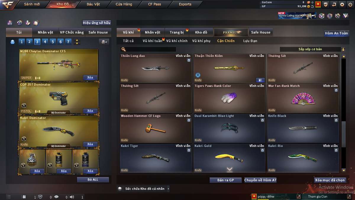 shop acc cf uy tin gia re